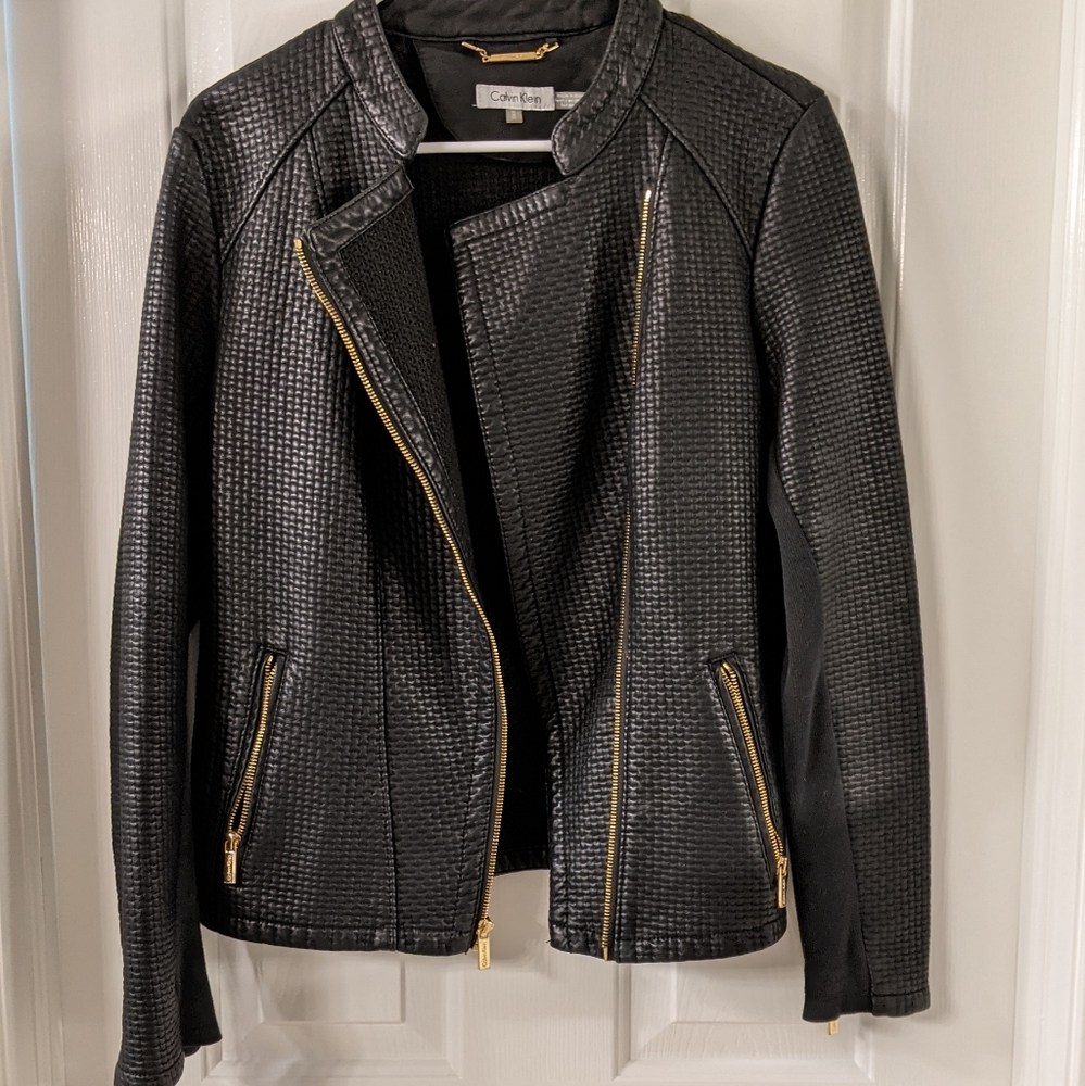 Calvin Klein Black Moto Jacket